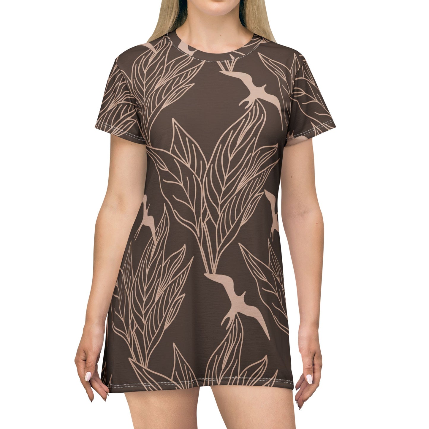 Iwa Bird - T-Shirt Dress (All-Over Print)