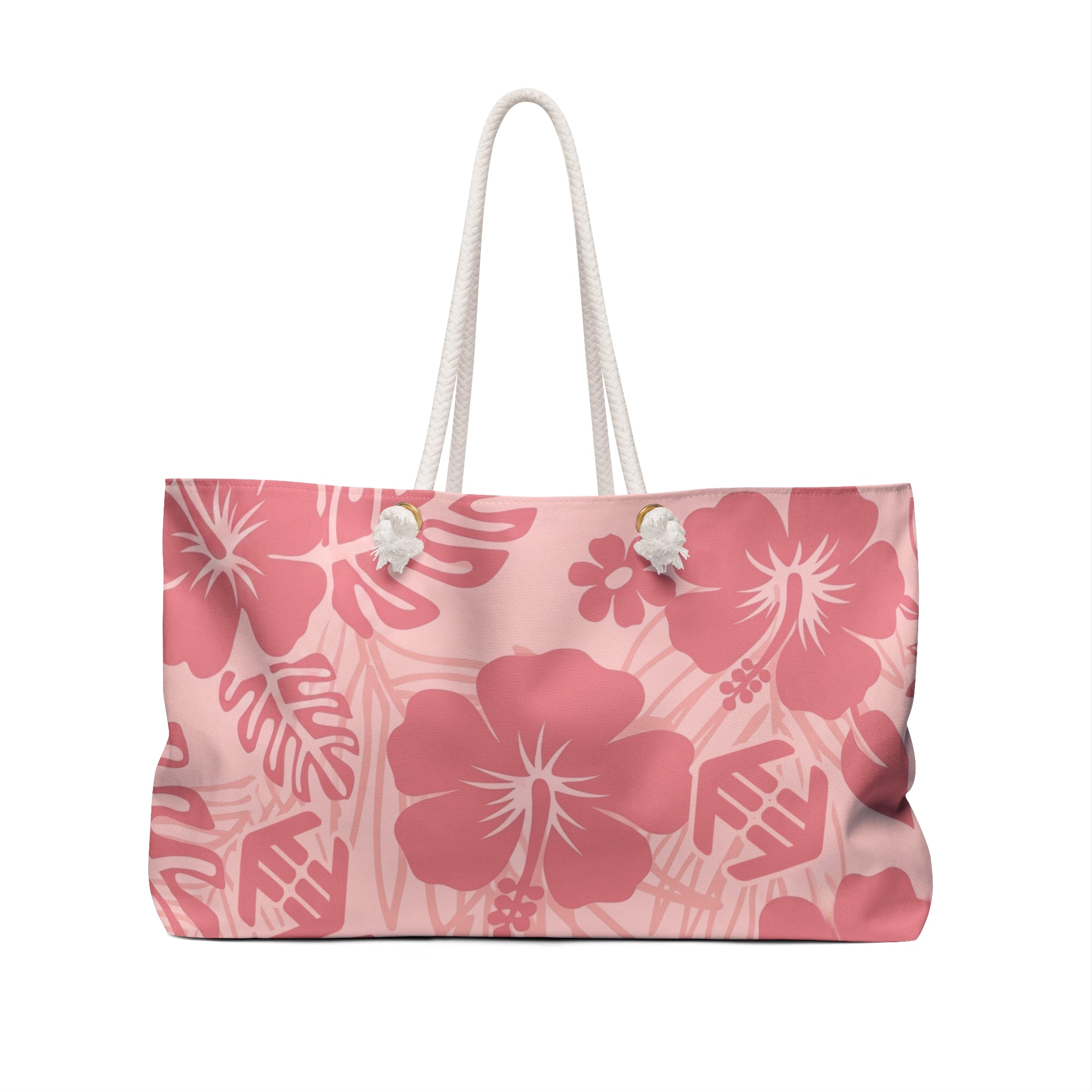 Aloha Flora - Pink Hibiscus Beach Weekender Bag — Floral Tropical