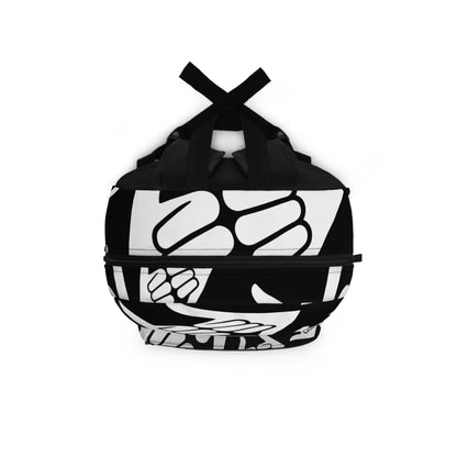 Aloha Shaka - Black & White Dobule Shaka Pattern Backpack
