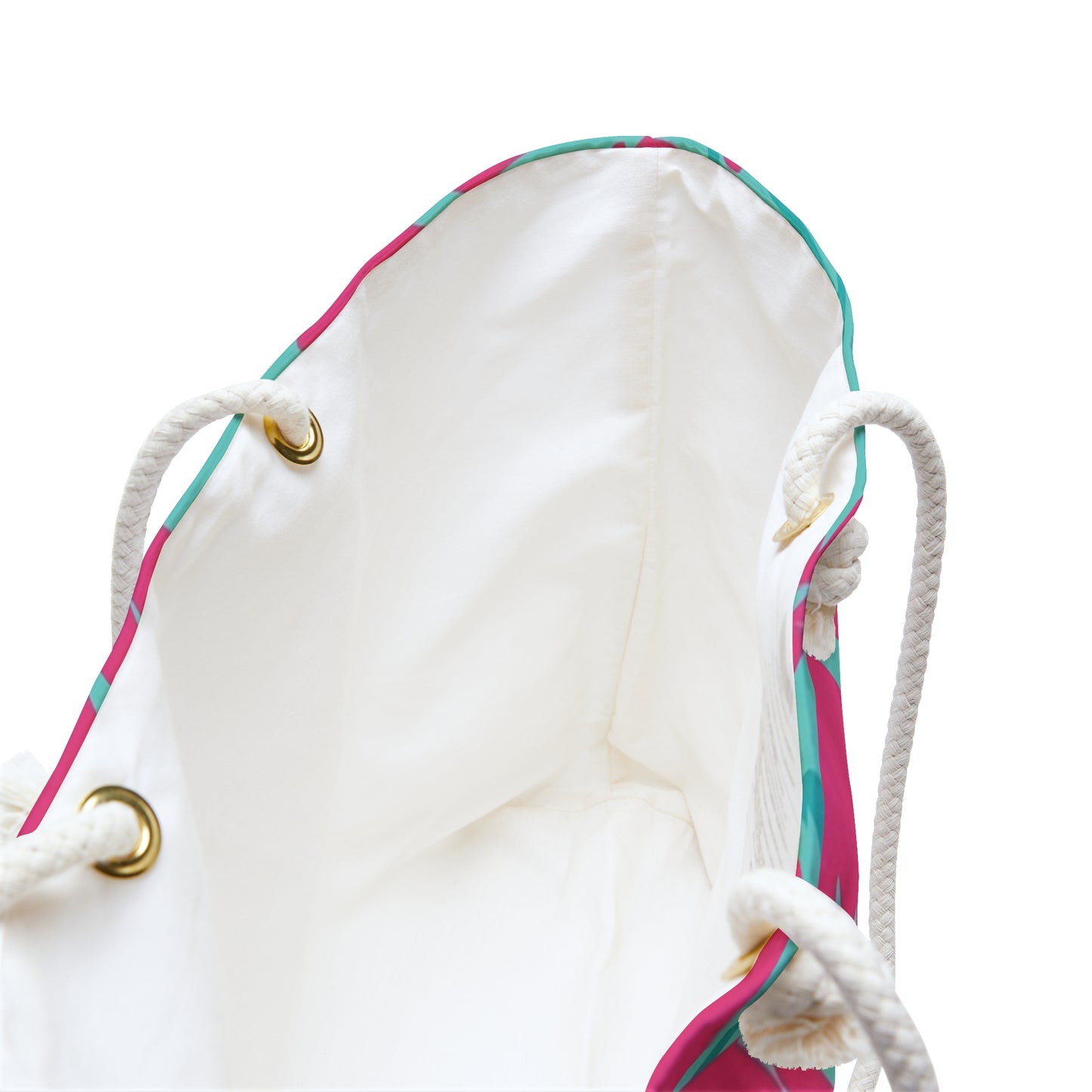 Tropical Pulse - Hibiscus Weekender Bag – Teal & Hot Pink Beach Tote