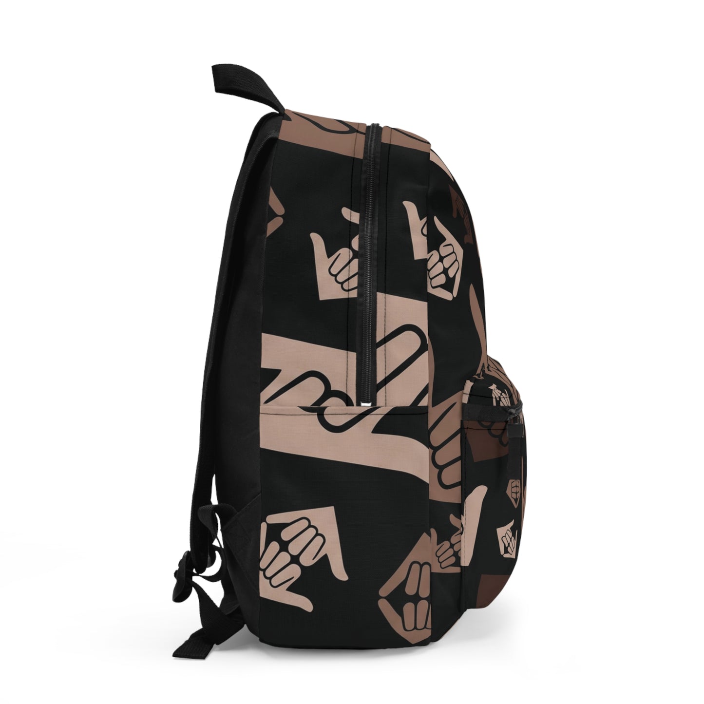 Aloha Shaka - Dobule Shaka Pattern Backpack — Neutral Hand Gesture Graphic School Bag