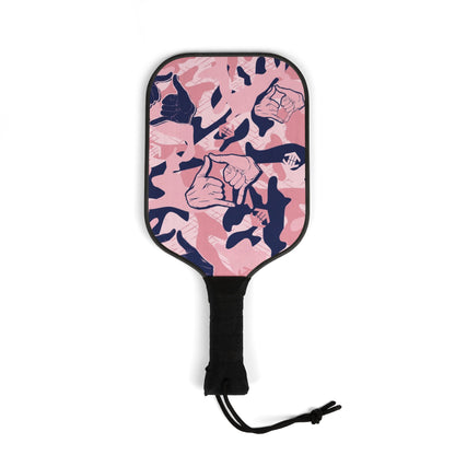 Double Shaka Camo - Pickleball Paddle Set — Camouflage Design Kit (2 Paddles + Balls)