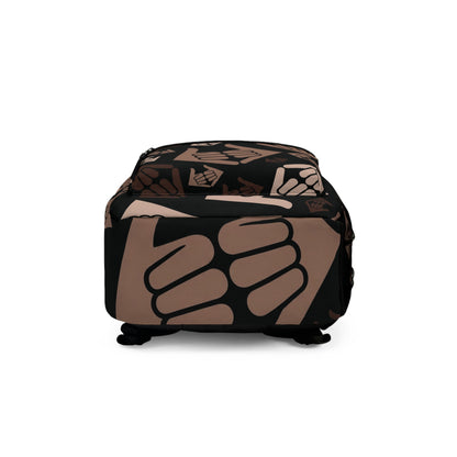 Aloha Shaka - Dobule Shaka Pattern Backpack — Neutral Hand Gesture Graphic School Bag