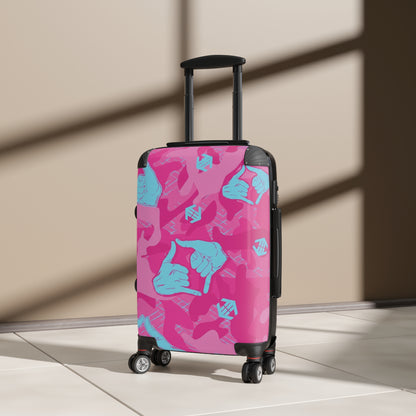 Double Shaka - Pattern Carry-On Suitcase — Tropical Surf Travel Luggage