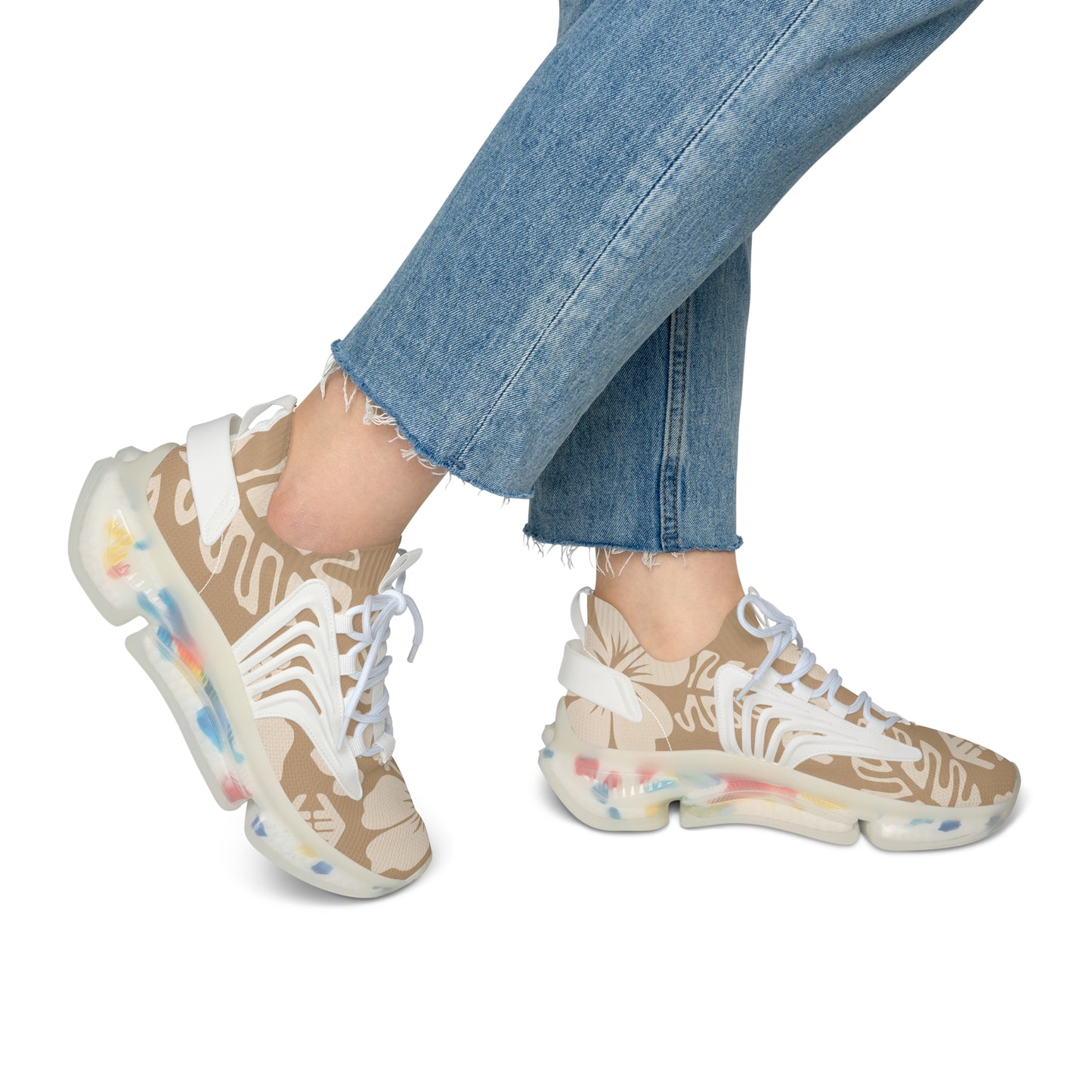 Tropical Hibiscus - Women's Mesh Sneakers - Breathable Running Shoes