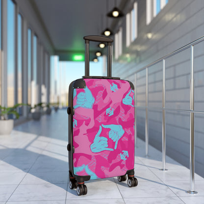 Double Shaka - Pattern Carry-On Suitcase — Tropical Surf Travel Luggage