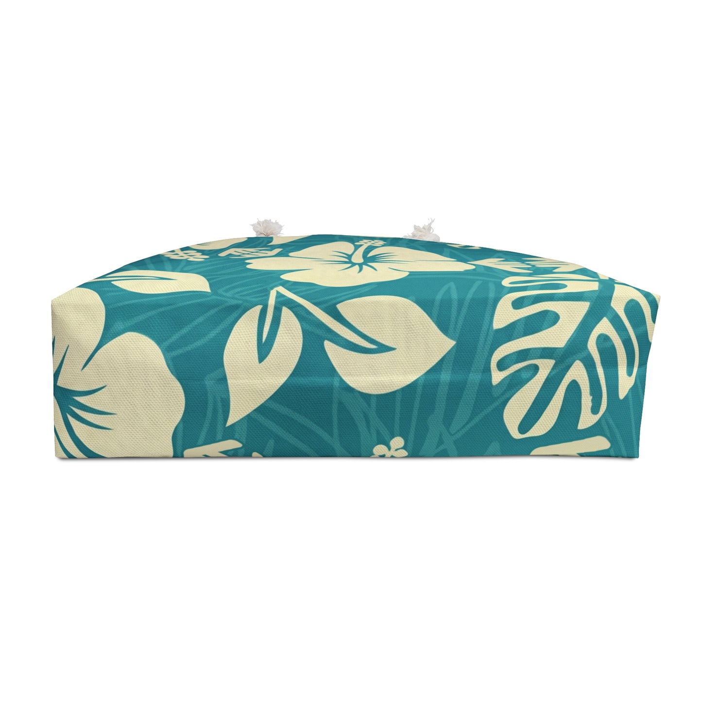 Island Heirloom - Tropical Hibiscus Weekender Bag — Large Teal Beach Travel Tote