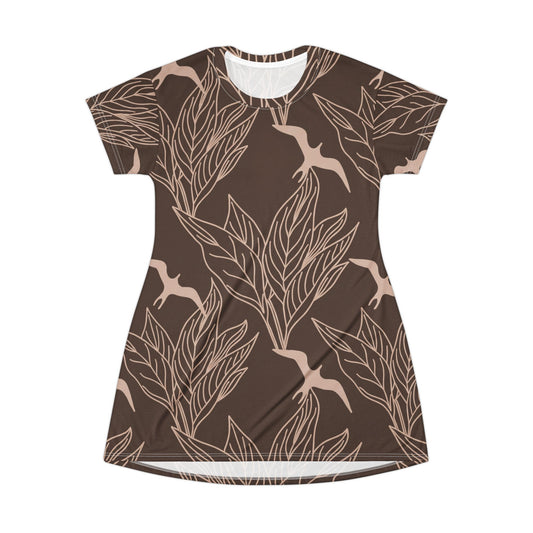 Iwa Bird - T-Shirt Dress (All-Over Print)