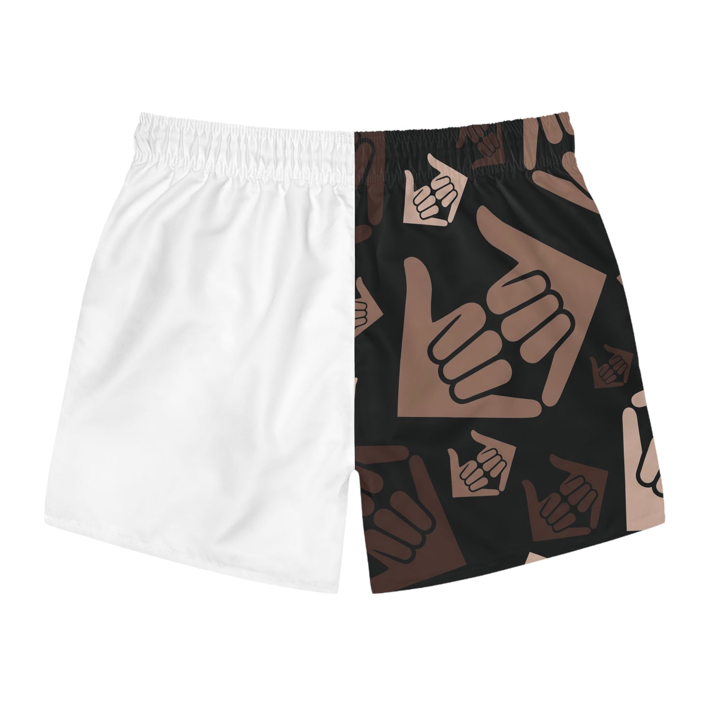 Aloha Shaka - Swim Trunks - Two-Tone Shaka Pattern Swim Shorts