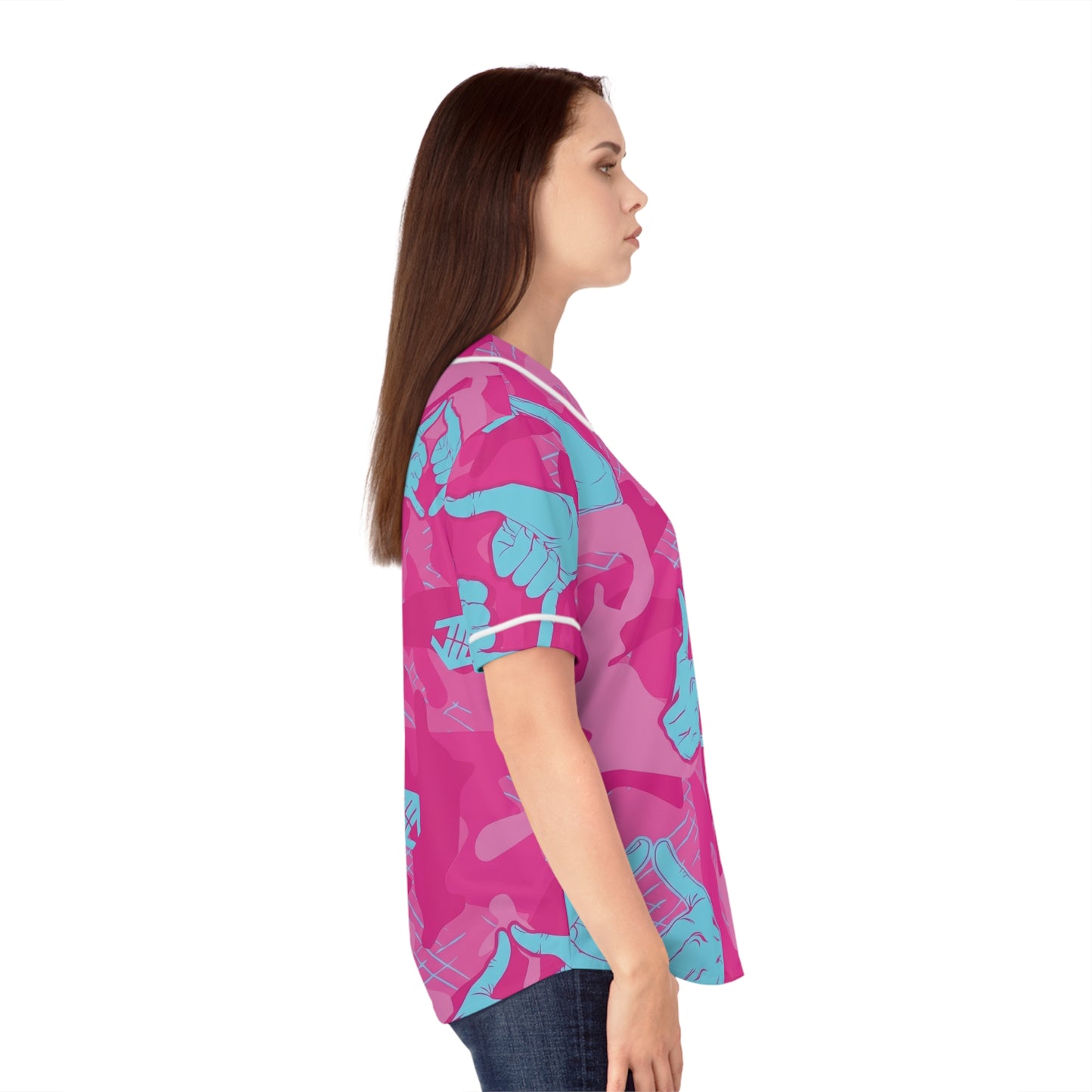 Double Shaka Baseball Jersey - Women's All-Over Print