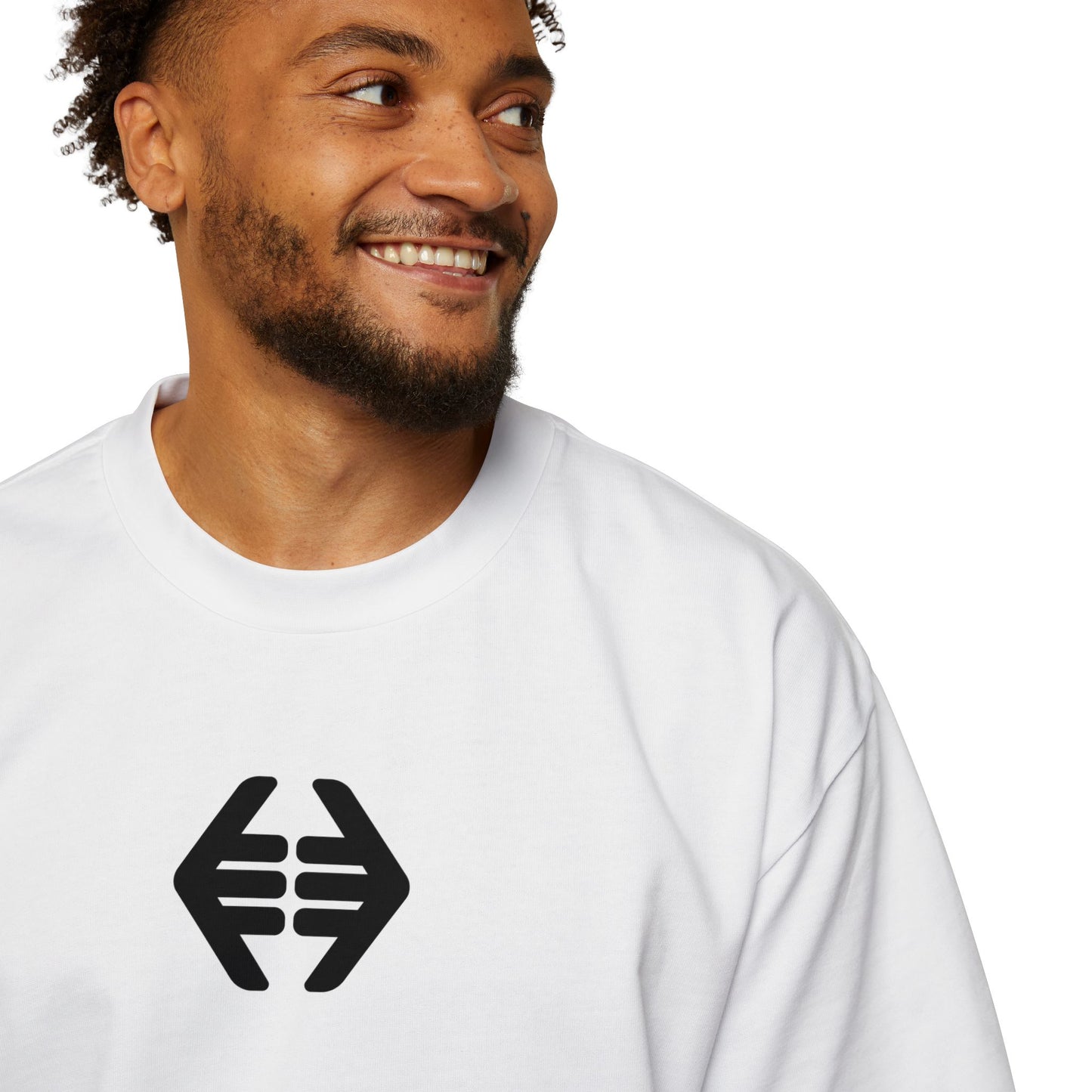 Lokal Vibes - Double Shaka Oversized Tee — Minimalist Black Hand Emblem Graphic T-Shirt