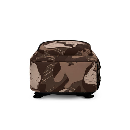 Double Shaka - Camo Shaka Hand Backpack — Brown Surf & Skate Streetwear Pack