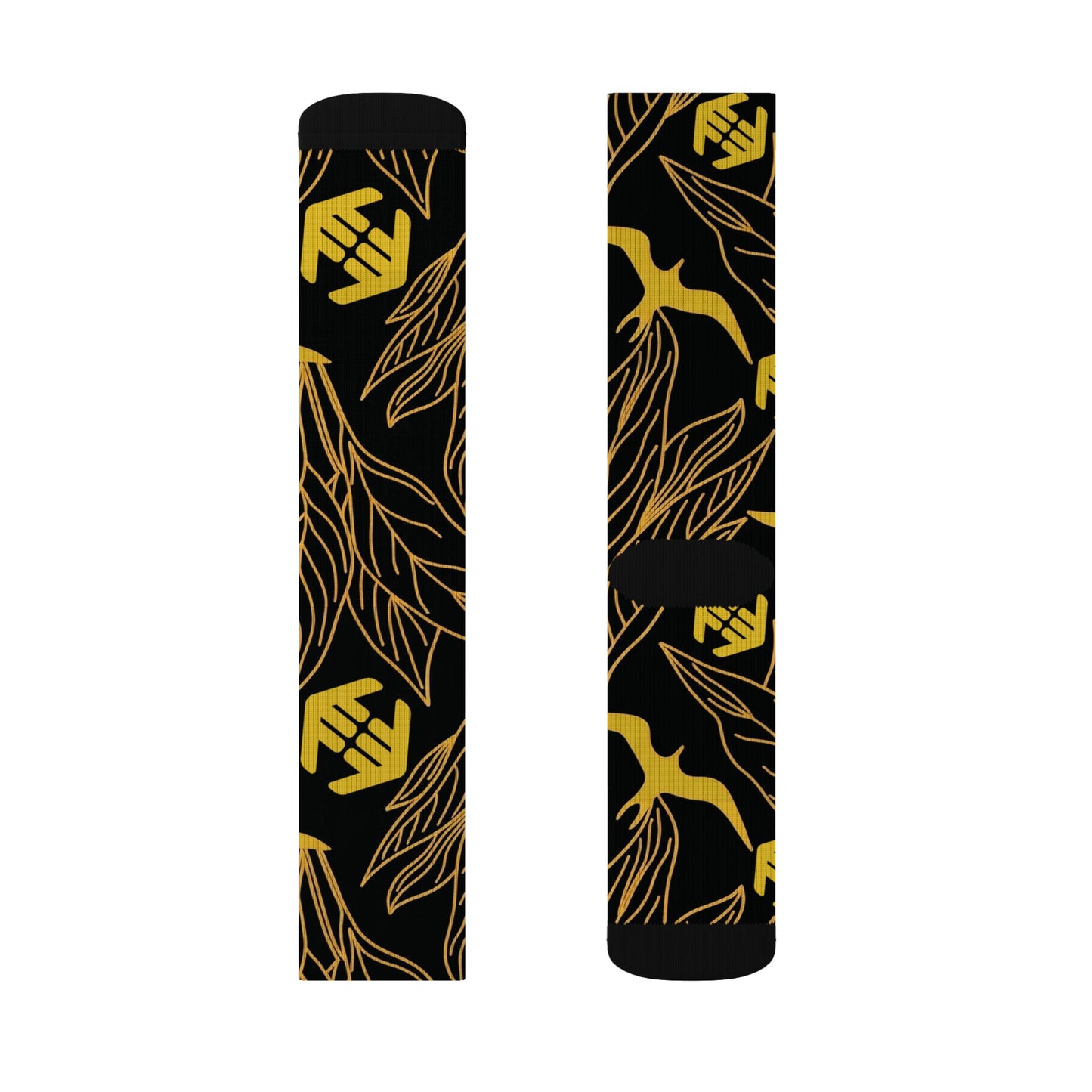 Iwa Canopy - Black & Gold Sublimation Crew Socks