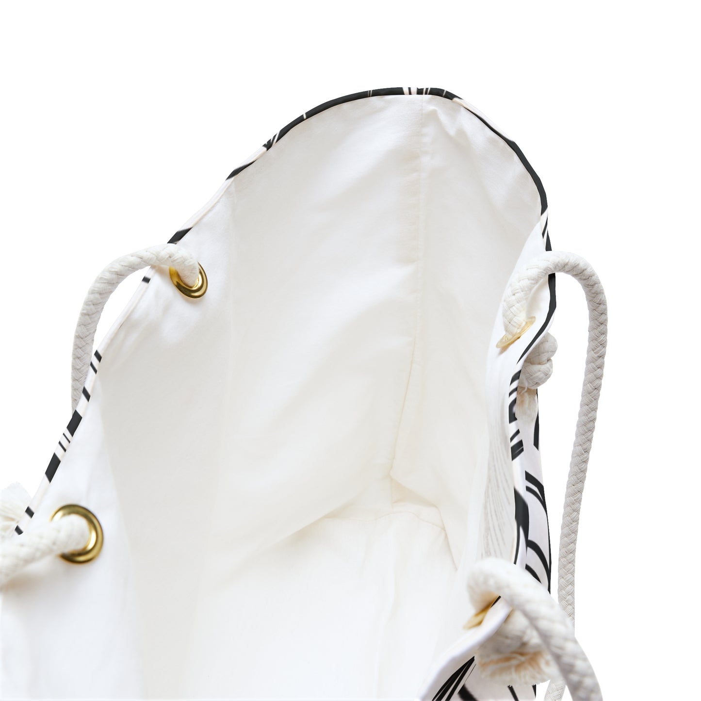 Midnight Monstera - Leaf Tropical Leaf Weekender Bag — Black & White Travel Tote