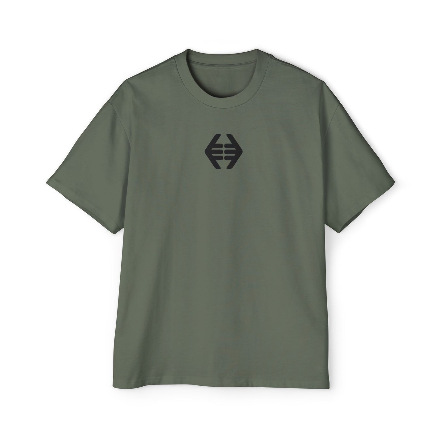 Lokal Vibes - Double Shaka Oversized Tee — Minimalist Black Hand Emblem Graphic T-Shirt