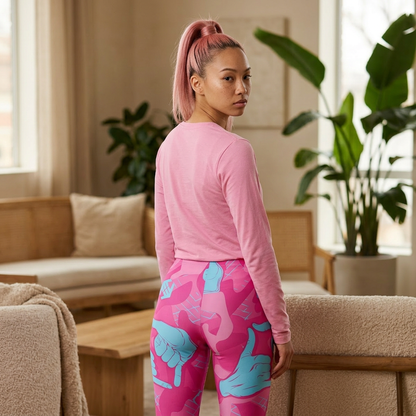 Double Shaka Leggings - Bold All-Over Print Activewear