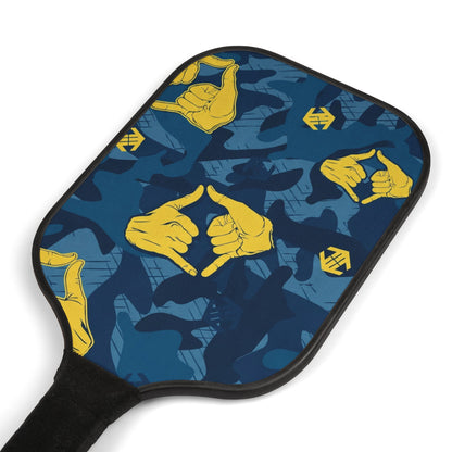 Double Shaka Camo - Pickleball Paddle Set — Camouflage Design Kit (2 Paddles + Balls)