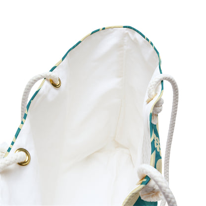 Island Heirloom - Tropical Hibiscus Weekender Bag — Large Teal Beach Travel Tote