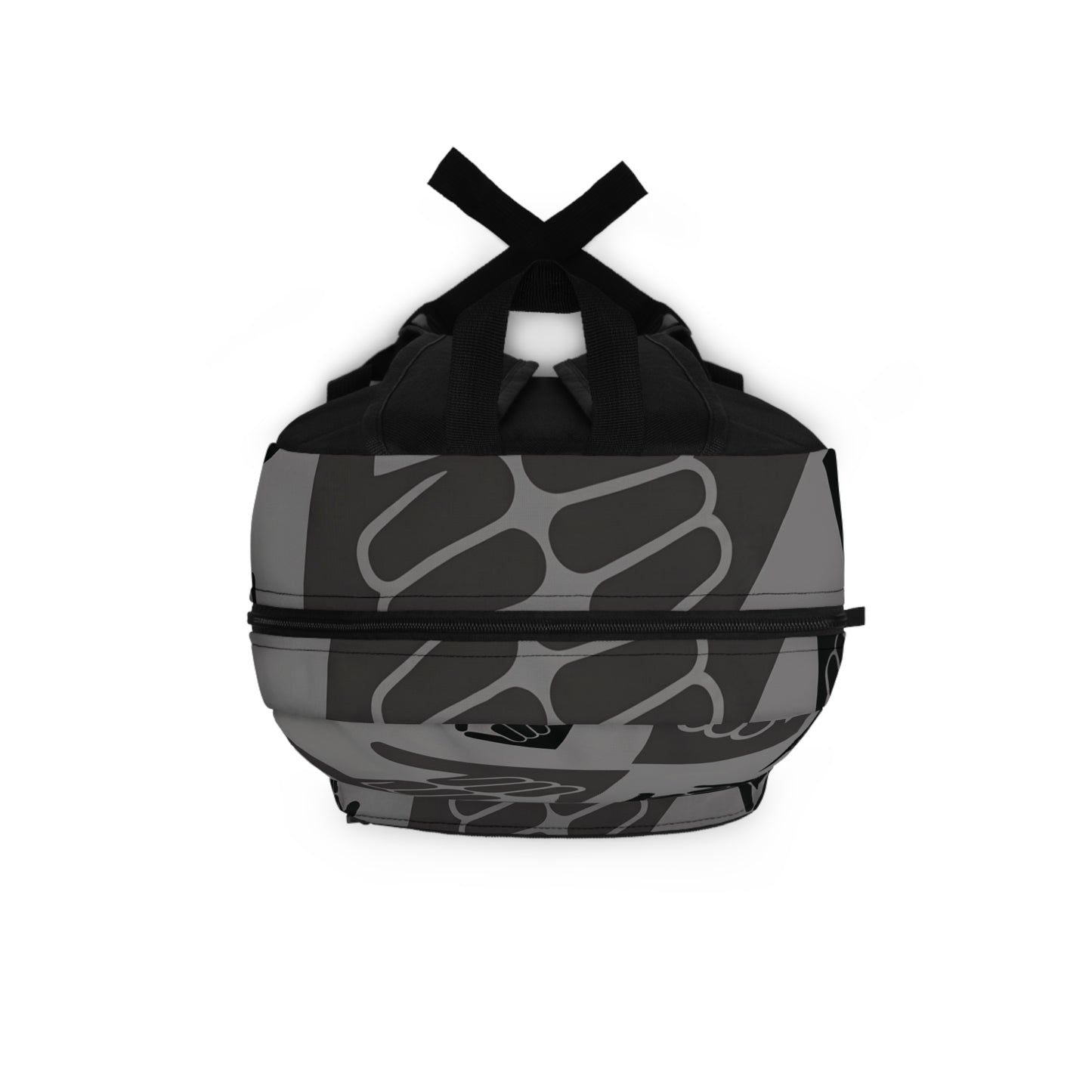 Aloha Shaka - Double Shaka Pattern Backpack — Grey Surf Hand Gesture Daypack