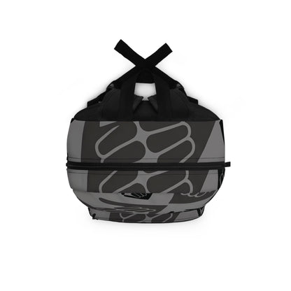 Aloha Shaka - Double Shaka Pattern Backpack — Grey Surf Hand Gesture Daypack