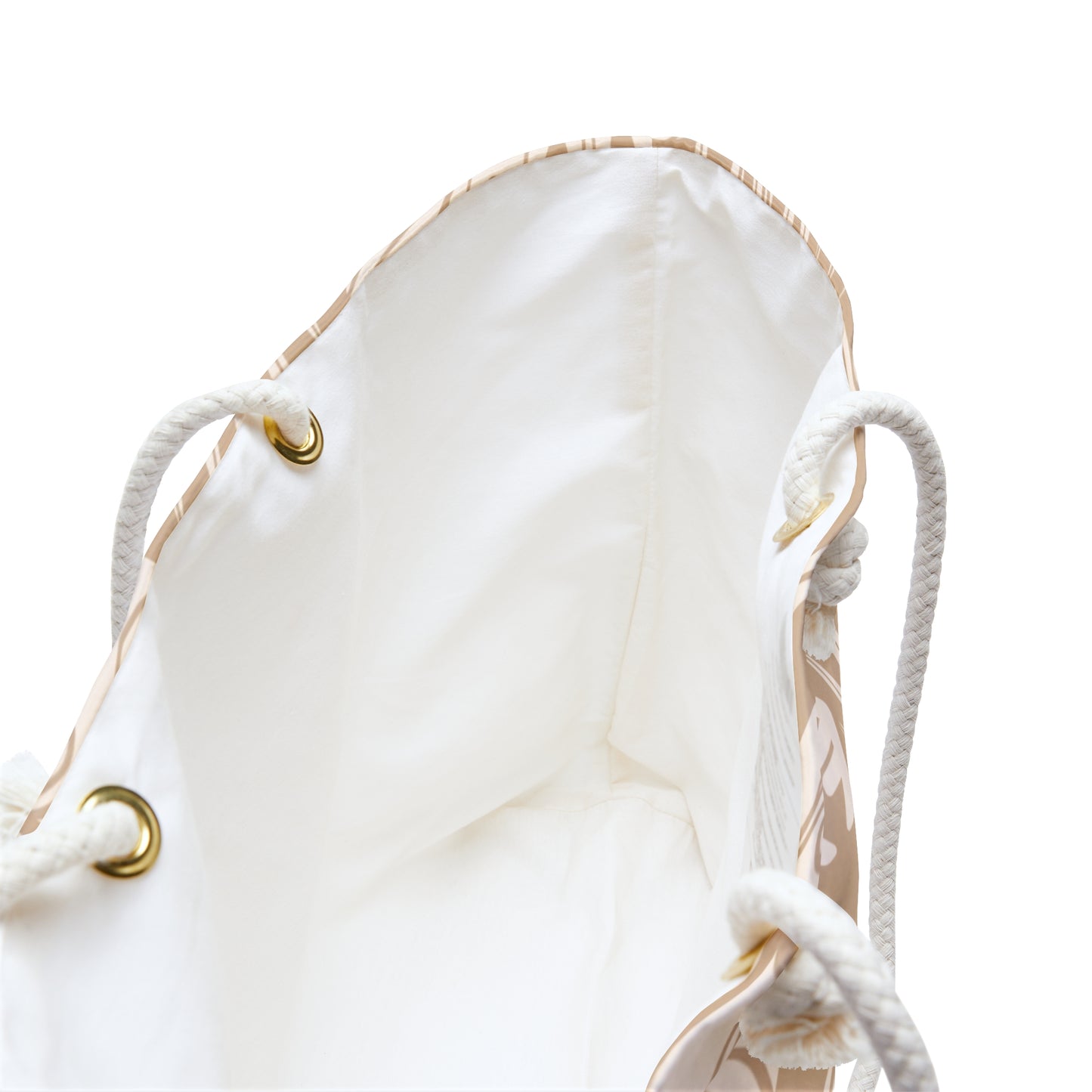 Tropical Leaf - Weekender Bag - Neutral Palm Print Travel Tote