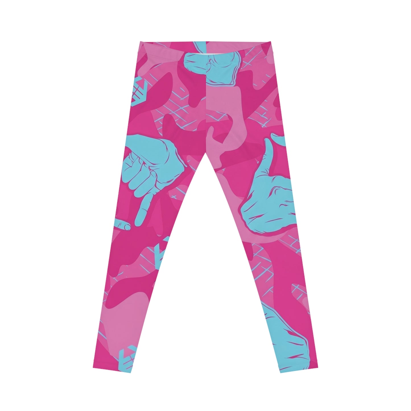 Double Shaka Leggings - Bold All-Over Print Activewear