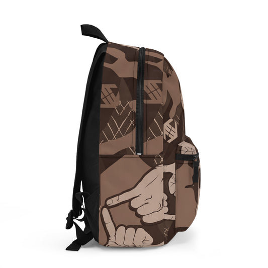 Double Shaka - Camo Shaka Hand Backpack — Brown Surf & Skate Streetwear Pack