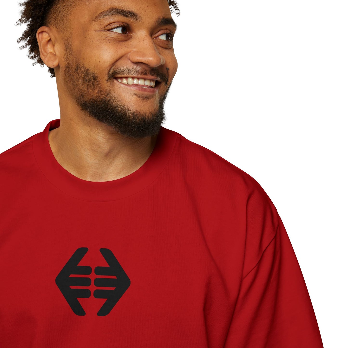 Lokal Vibes - Double Shaka Oversized Tee — Minimalist Black Hand Emblem Graphic T-Shirt