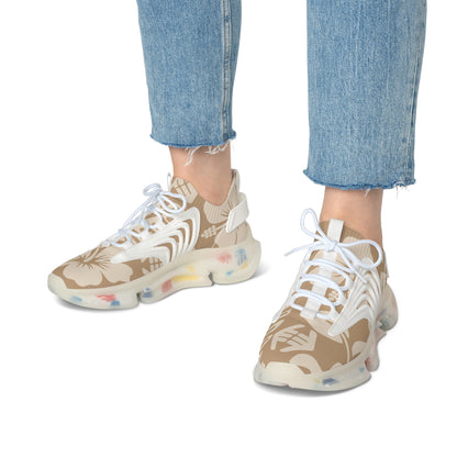 Tropical Hibiscus - Women's Mesh Sneakers - Breathable Running Shoes