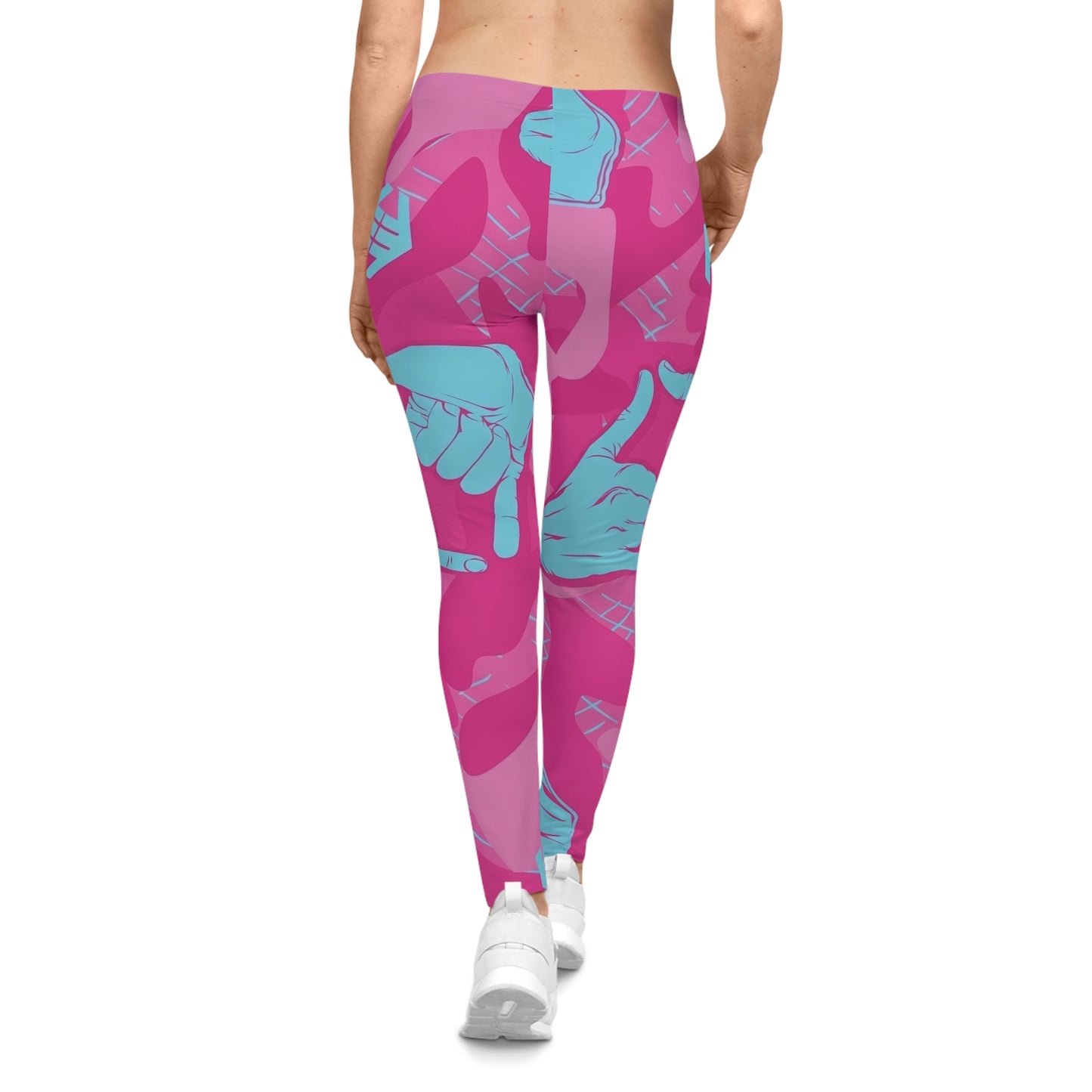Double Shaka Leggings - Bold All-Over Print Activewear