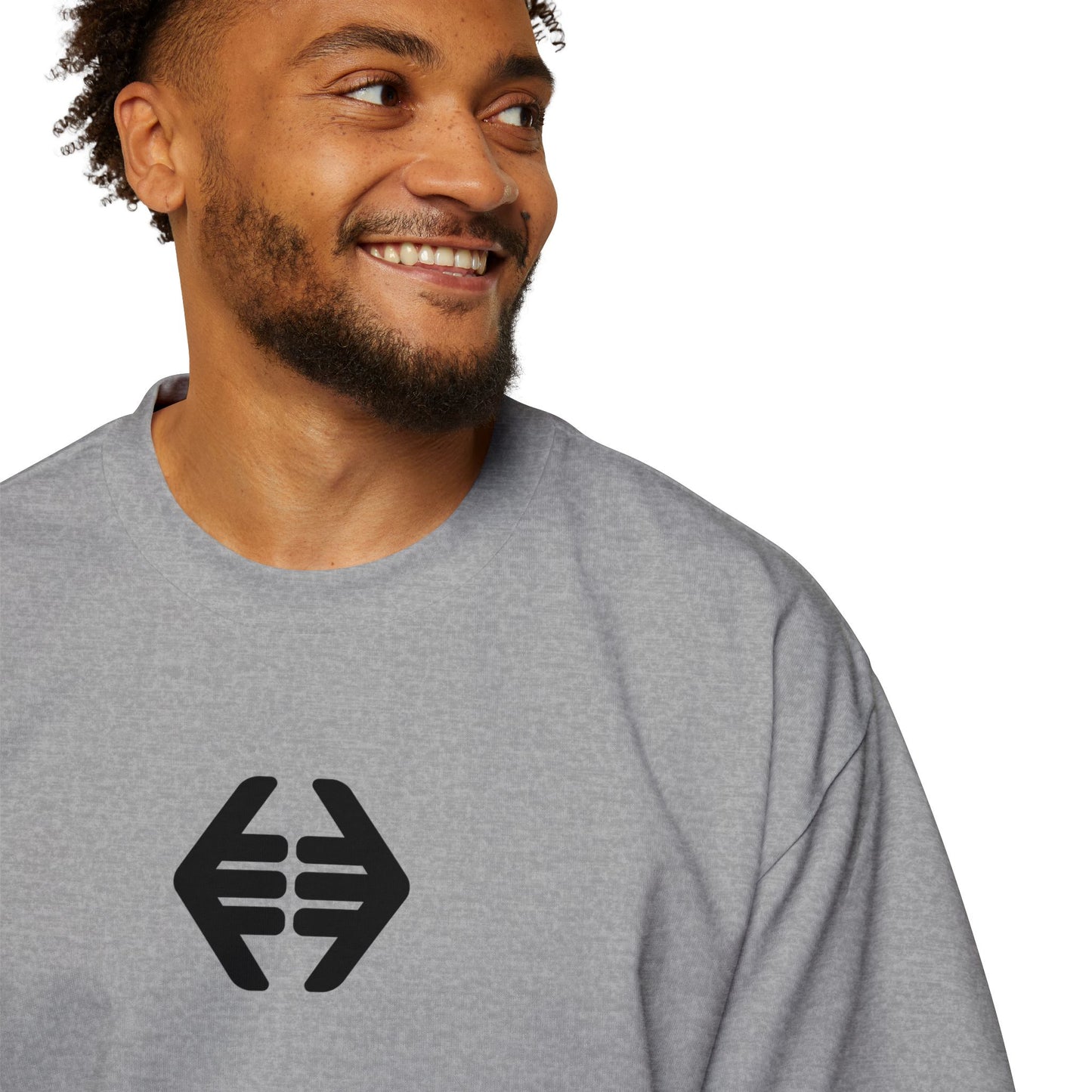 Lokal Vibes - Double Shaka Oversized Tee — Minimalist Black Hand Emblem Graphic T-Shirt