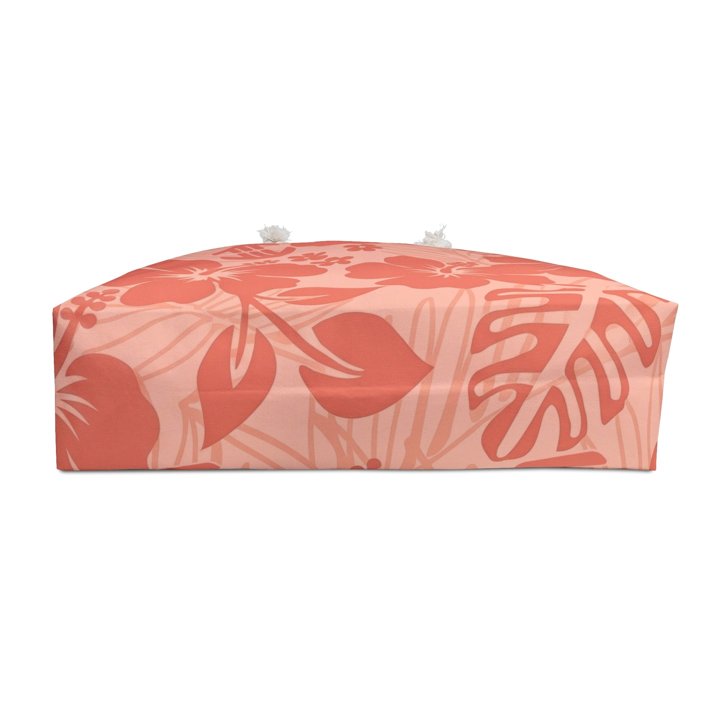 Peach Paradise - Coral Hibiscus Weekender Bag — Tropical Floral Travel Tote