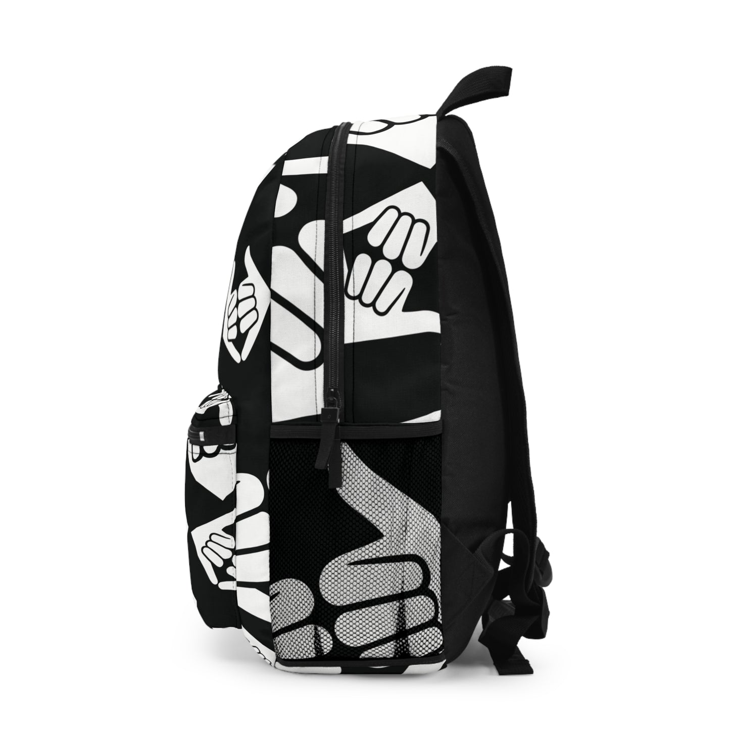 Aloha Shaka - Black & White Dobule Shaka Pattern Backpack