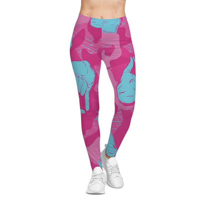 Double Shaka Leggings - Bold All-Over Print Activewear