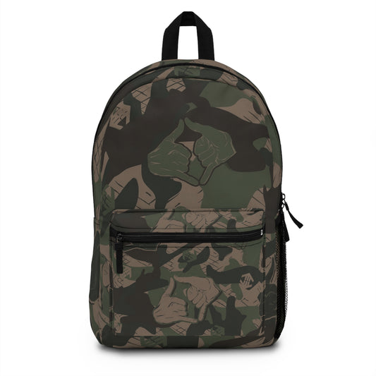 Double Shaka - Camo Leaf Backpack — Rugged Military Green Woodland Pattern School & Travel Bag