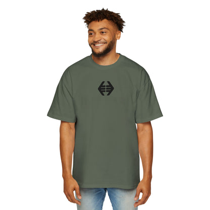 Lokal Vibes - Double Shaka Oversized Tee — Minimalist Black Hand Emblem Graphic T-Shirt