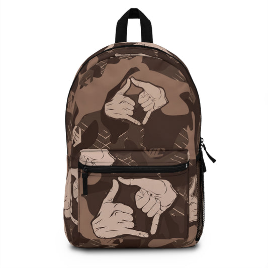 Double Shaka - Camo Shaka Hand Backpack — Brown Surf & Skate Streetwear Pack