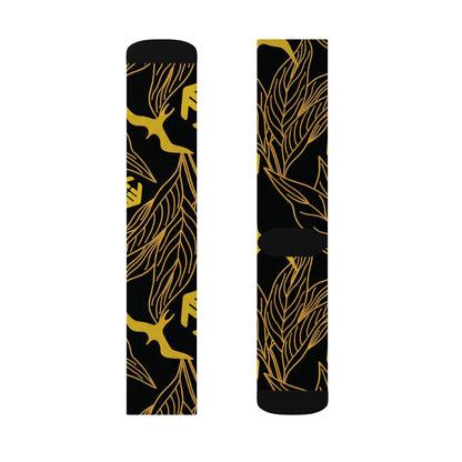 Iwa Canopy - Black & Gold Sublimation Crew Socks