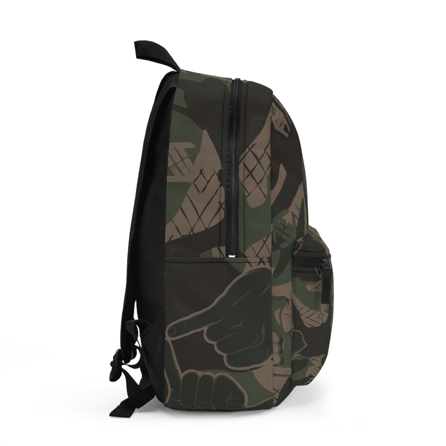 Double Shaka - Camo Leaf Backpack — Rugged Military Green Woodland Pattern School & Travel Bag
