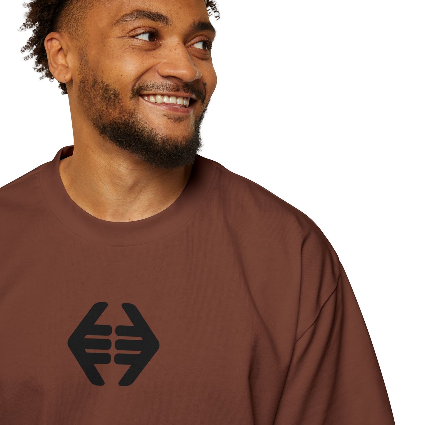 Lokal Vibes - Double Shaka Oversized Tee — Minimalist Black Hand Emblem Graphic T-Shirt