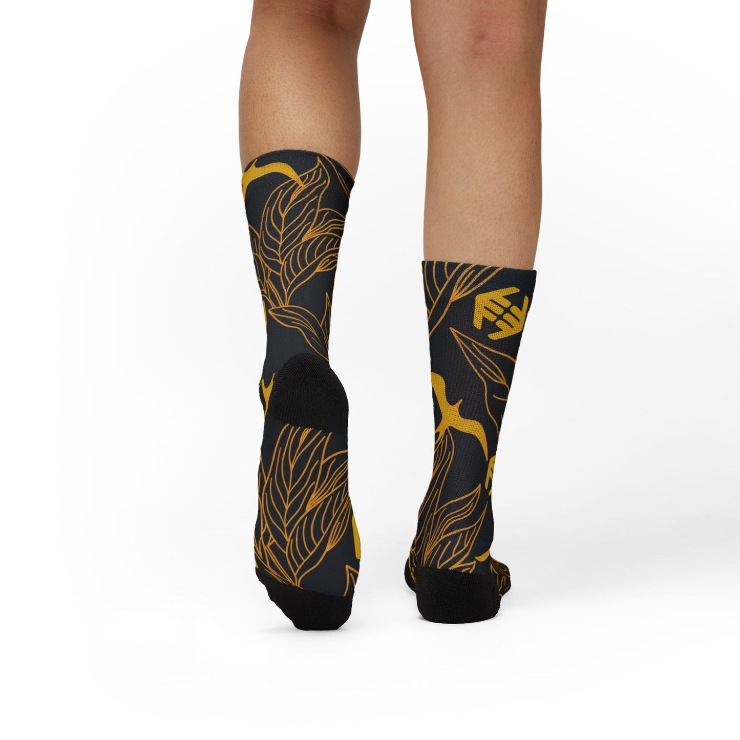 Iwa Canopy - Black & Gold Sublimation Crew Socks