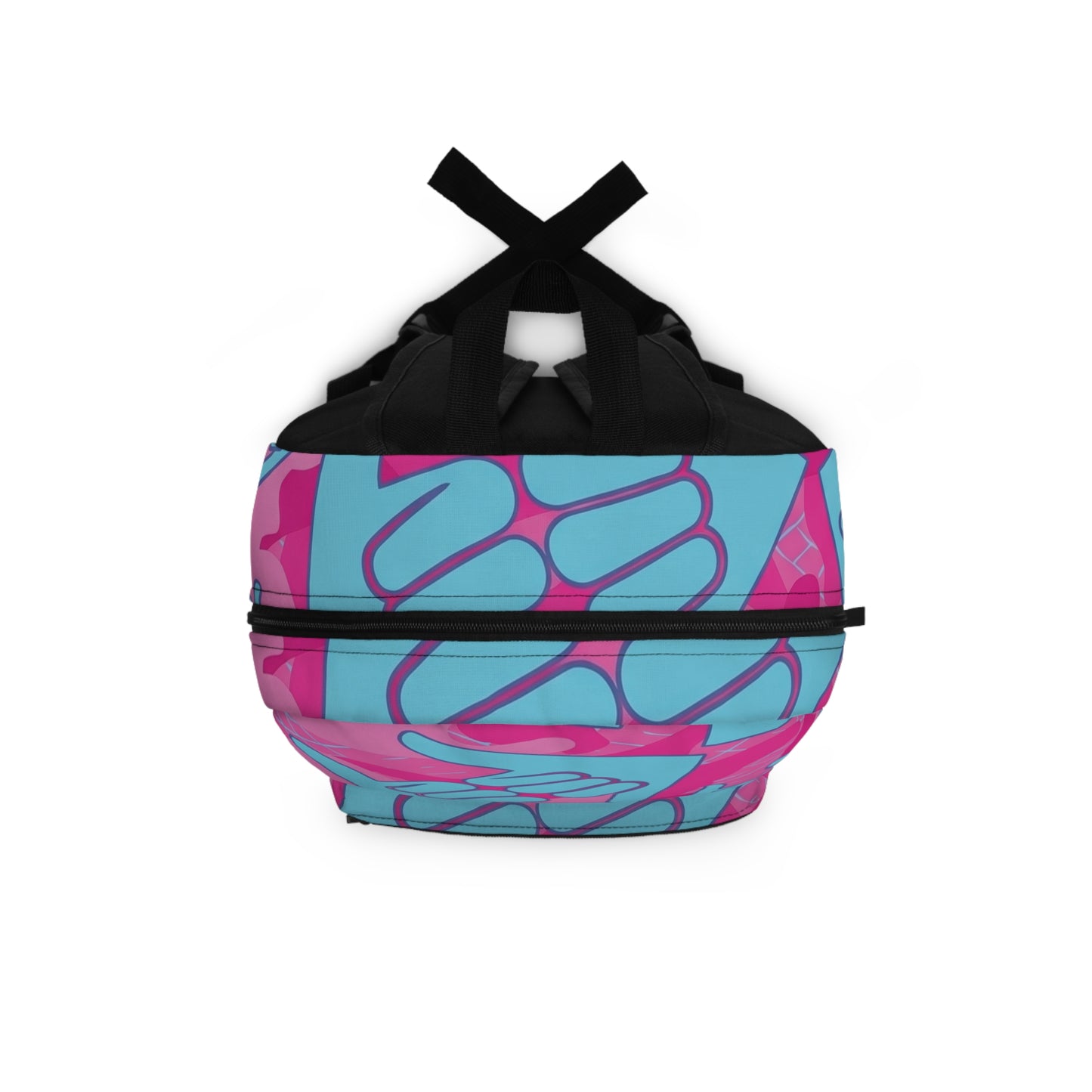 Aloha Shaka Como - Pink & Teal Shaka Hand Print Backpack | Surf Vibe School Bag