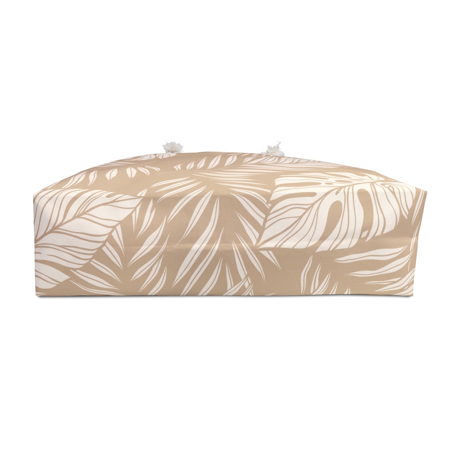 Tropical Leaf Weekender Bag - Neutral Palm Print Travel Tote