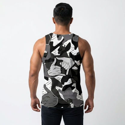 Double Shaka Camo - Men's Tank Top (All-Over Print)