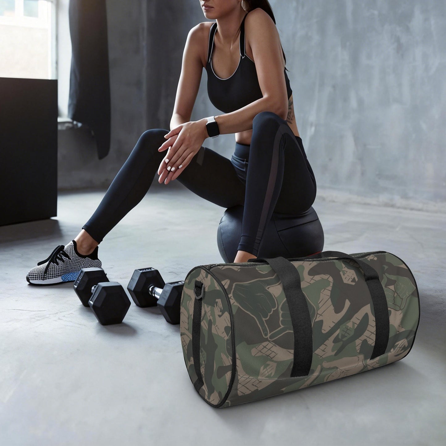 Double Shaka Como - Heavy-Duty 1200D Water-Resistant Duffle — Personalized Gym & Travel Tote