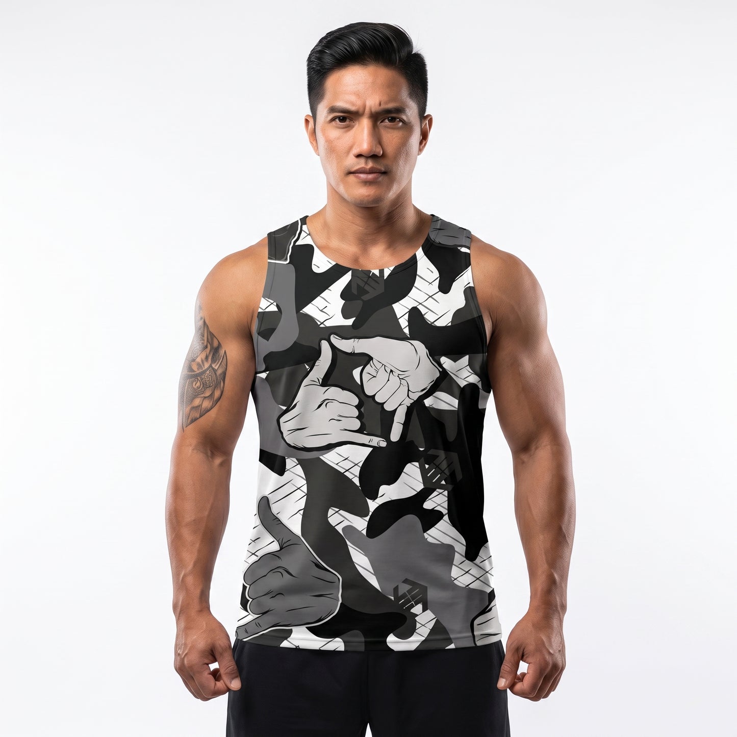 Double Shaka Camo - Men's Tank Top (All-Over Print)