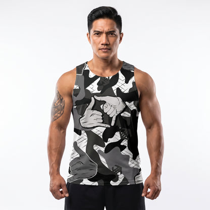 Double Shaka Camo - Men's Tank Top (All-Over Print)